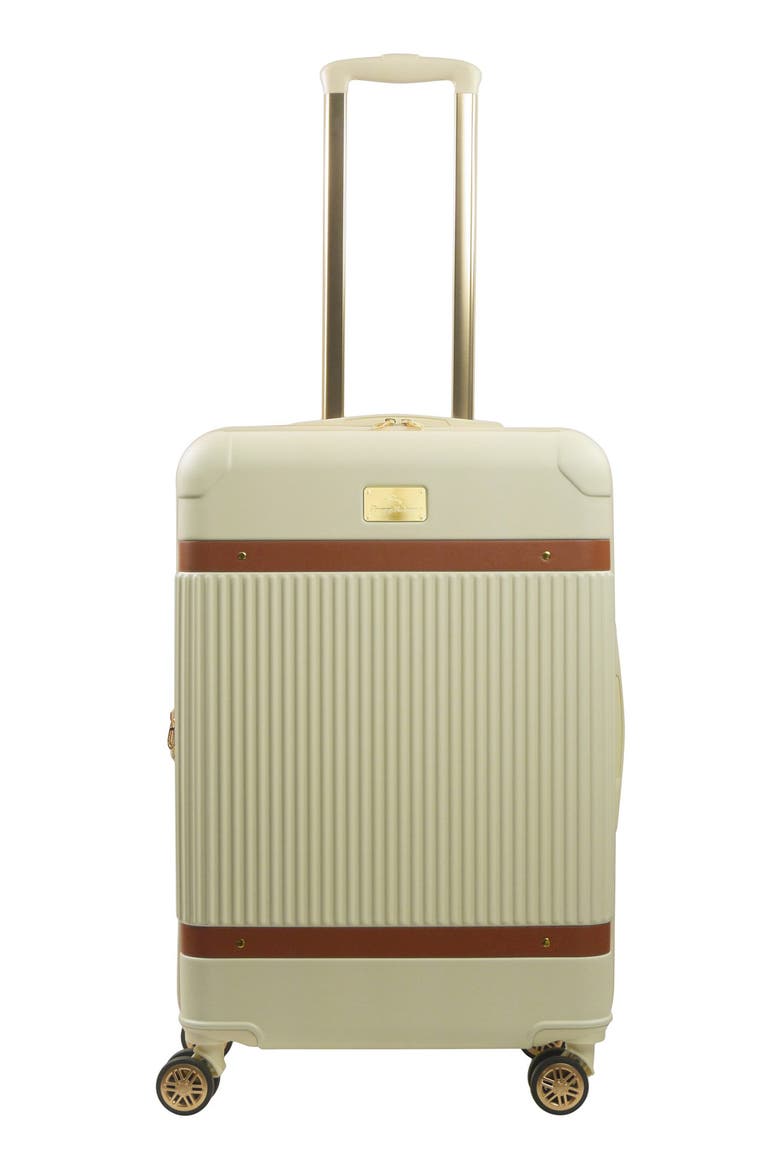 26.6" Hardside spinner with stripes, Alternate, color, CREAM