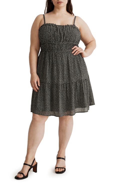 Sophia Micro Daisy Tiered Sundress (Plus Size)