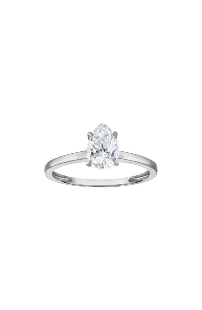 FZN 10k Gold Lab Grown Diamond Solitaire Ring, Main, color, White
