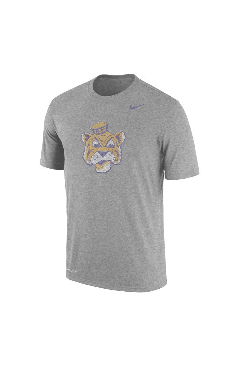 Nike Men's Nike Heathered Gray LSU Tigers Vintage Logo Performance T-Shirt, Alternate, color, 