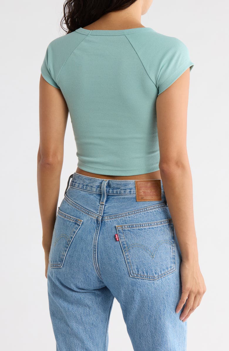 Roxy Vamos Cotton Blend T-Shirt, Alternate, color, Aquifer Solid