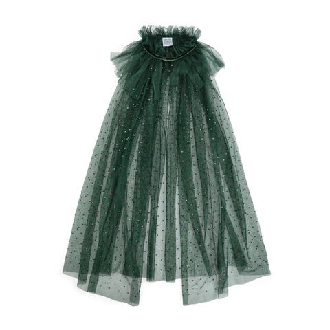 Emerald Rhinestone Christmas Cape