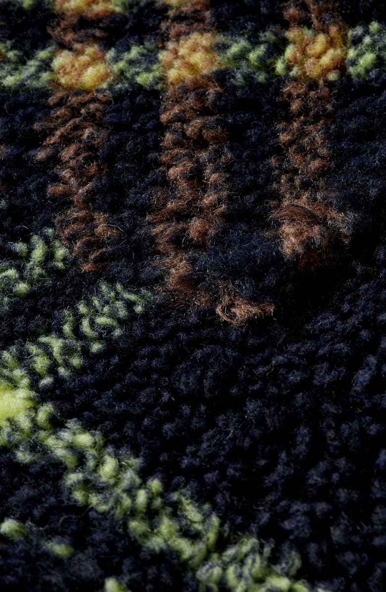 Scotch & Soda Kids' Plaid Teddy Fleece Trucker Jacket, Alternate, color, Sky Captain/ Mustang