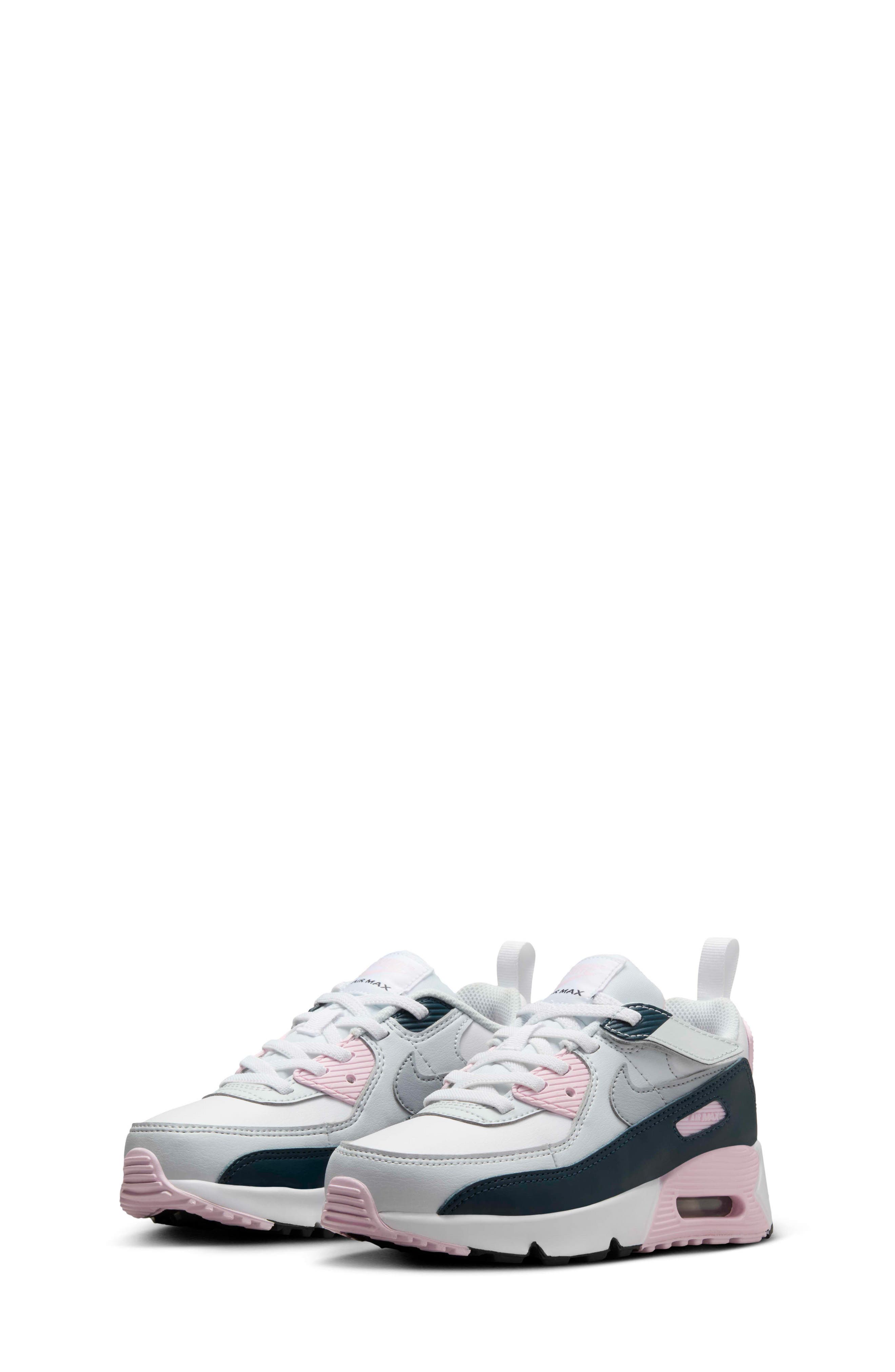 Air Max 90 Easy-On Sneaker, Main, color, WHITE/ PINK/ NAVY/ GREY