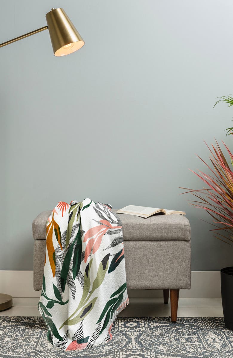 Deny Designs Marta Barragan Camarasa Modern Floral Throw Blanket, Alternate, color, 