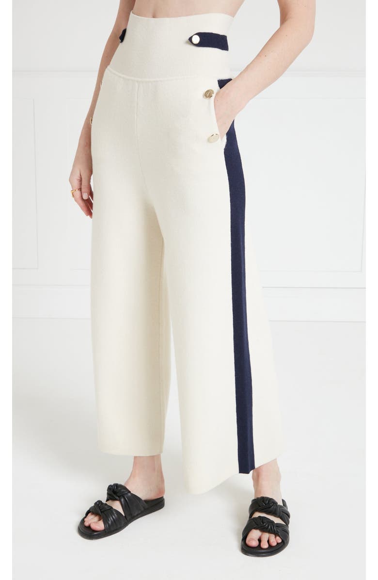 Temperley London Ribera Knit Trousers, Main, color, Ivory