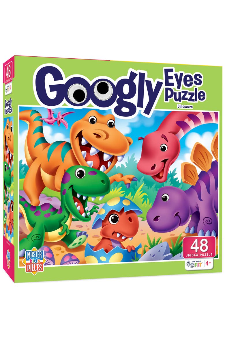 Googly Eyes Dinosaurs 48 Piece Puzzle, Main, color, Multicolor