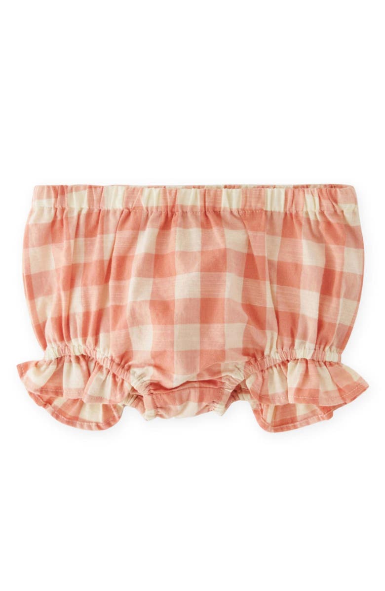 Pehr Ruffle Organic Cotton Bloomers, Main, color, Melon