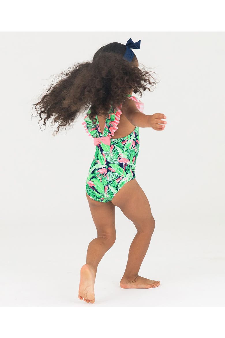 Baby Girls V-Back One Piece, Alternate, color, Flamingo Frenzy