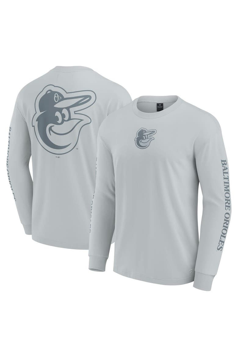 Men's Fanatics  Gray Baltimore Orioles Elements Strive Long Sleeve T-Shirt, Alternate, color, Gray