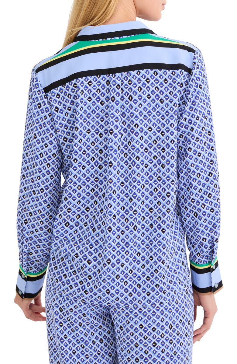 NIC+ZOE Mosaic Print Button Up Shirt, Alternate, color, 