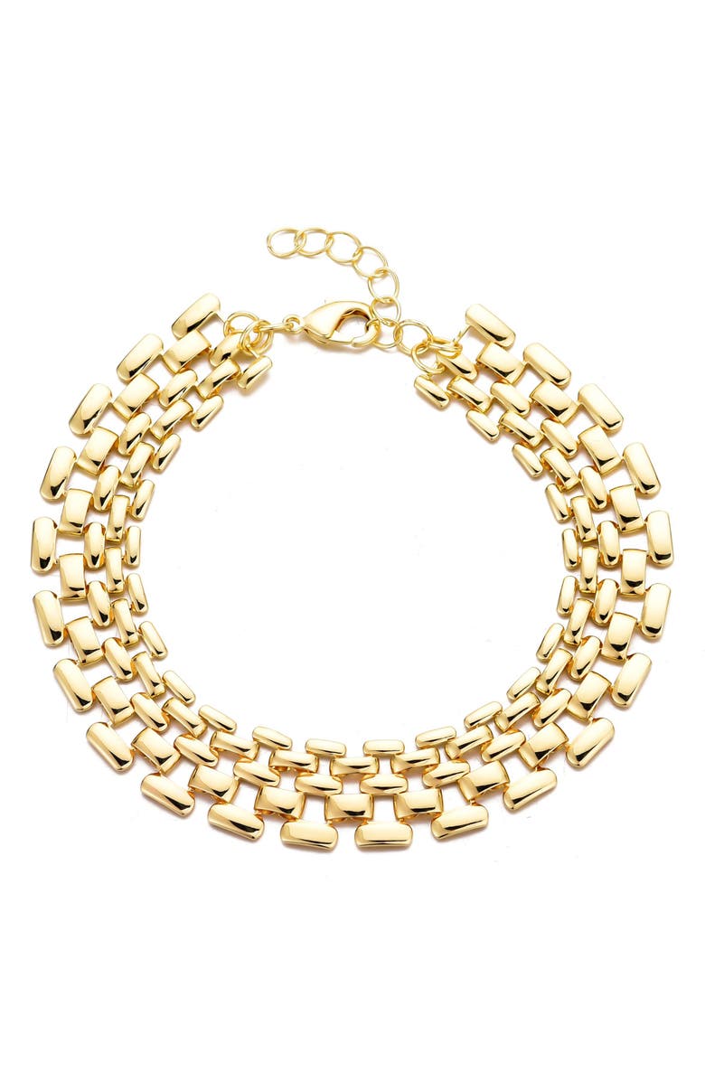 Adornia Flex Chain Bracelet, Main, color, Gold