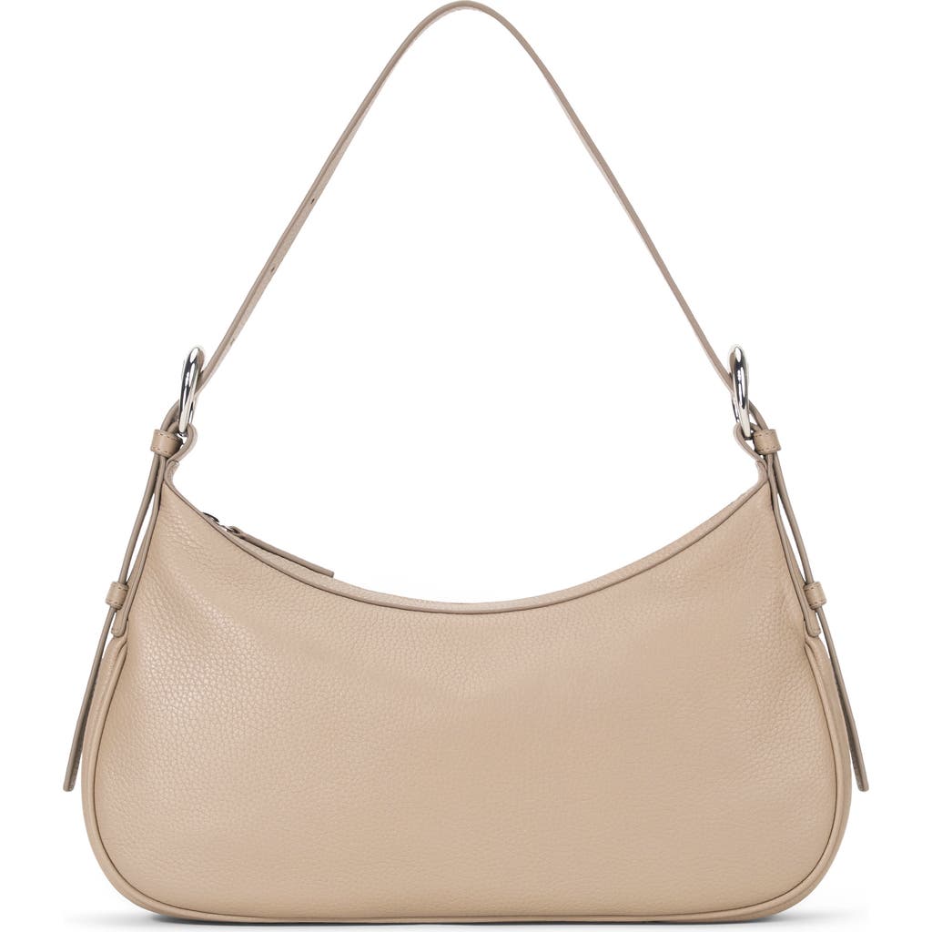 Staud Pine Leather Shoulder Bag In Dune