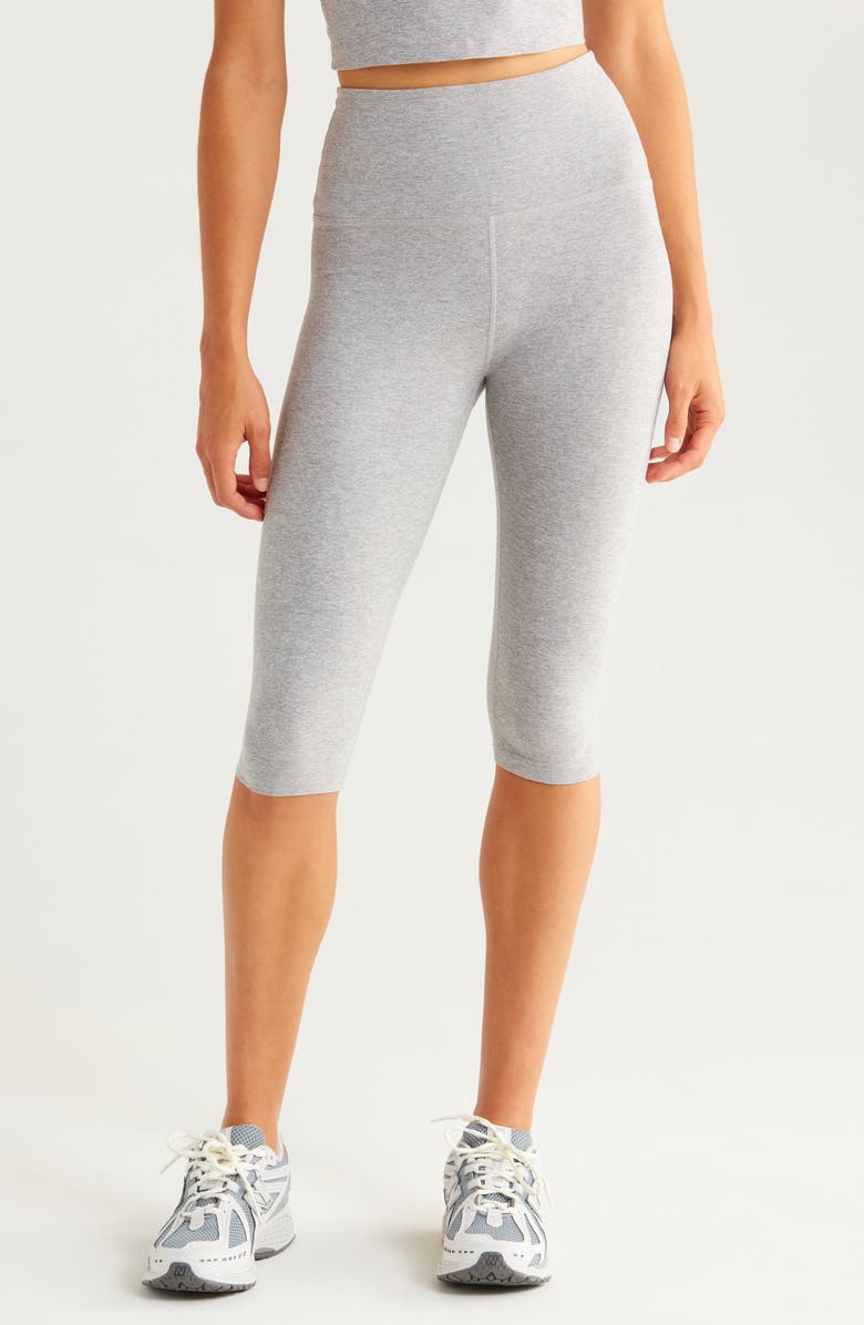 Beyond Yoga High Waist Crop Leggings, Main, color, Silver Mist