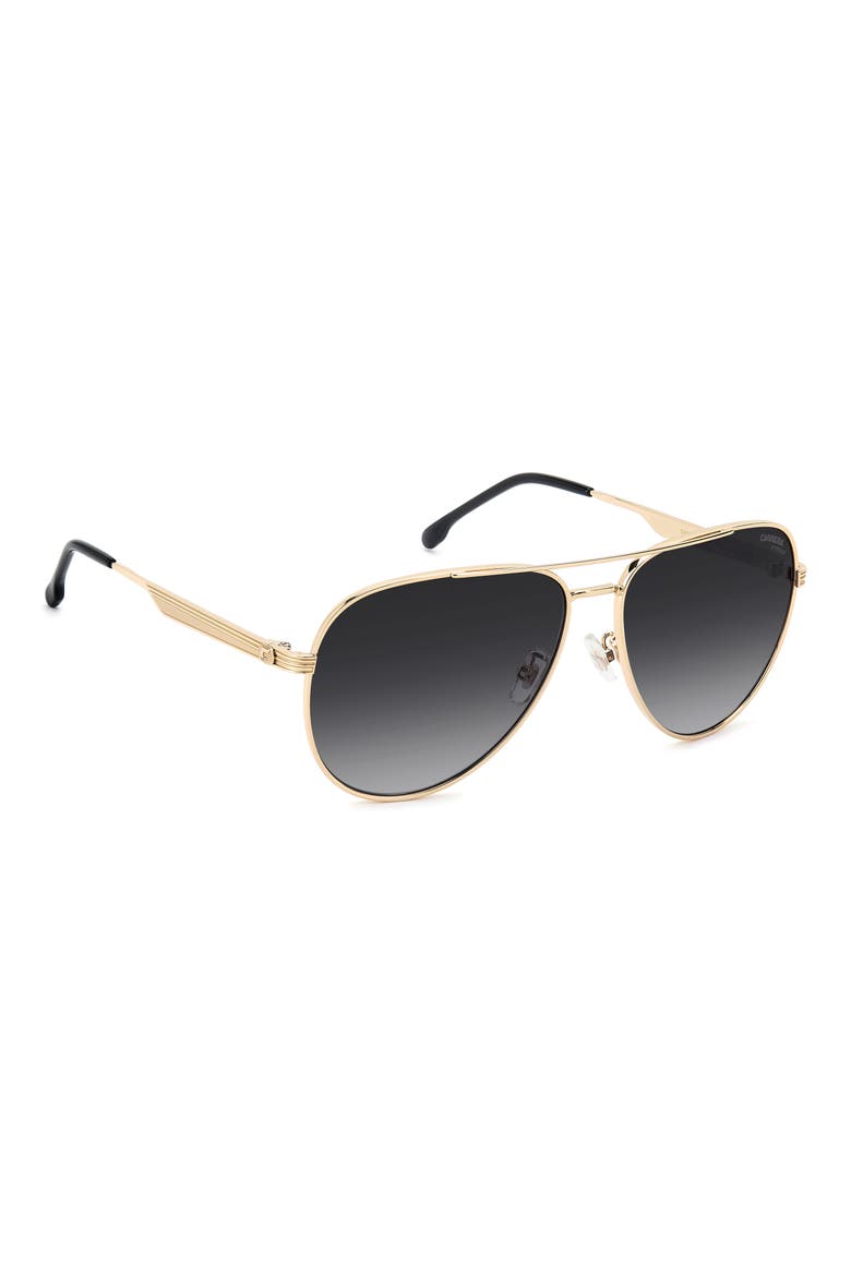 60mm Gradient Pilot Sunglasses, Alternate, color, ROSE GOLD/ DARK GREY SF