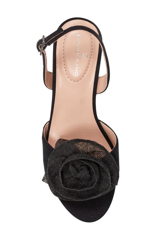 Bandolino Marette Rosette Kitten Heel Slingback Sandal In Black 001