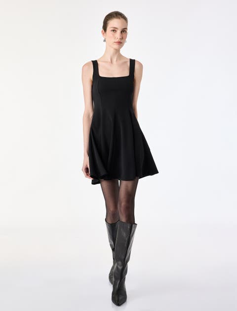 Strappy Square Neck Mini Dress