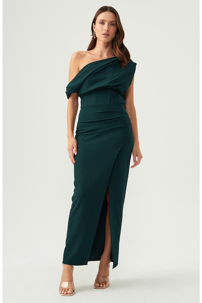 Rhodia Midi Dress, Main, color, Emerald