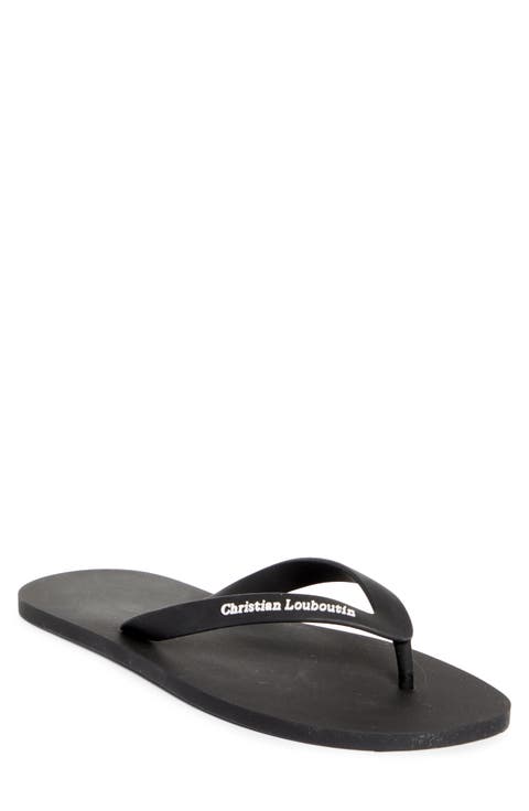 Logo Embossed Rubber Flip Flop (Men)