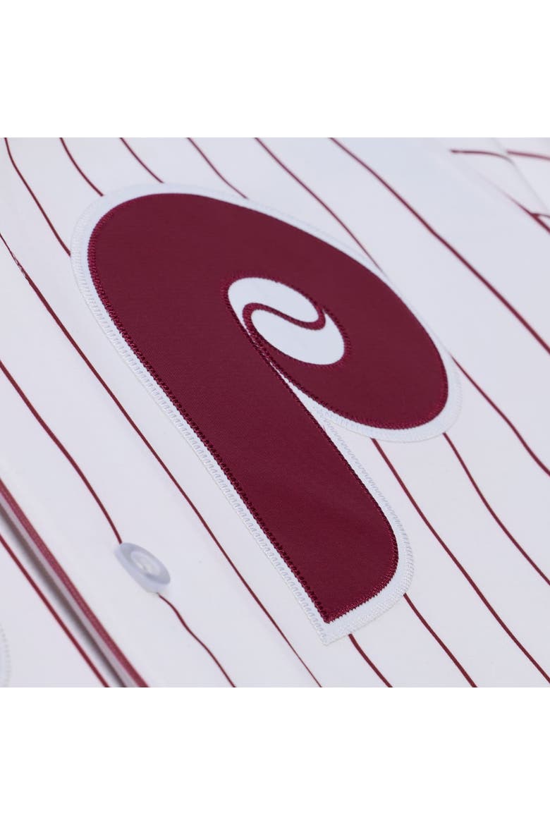 Men's Mitchell & Ness Chase Utley White Philadelphia Phillies 2003 Cooperstown Collection Authentic Jersey, Alternate, color, White