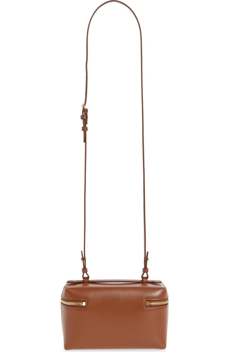 Victoria Beckham Vanity Case Leather Crossbody Bag, Alternate, color, Dark Tan