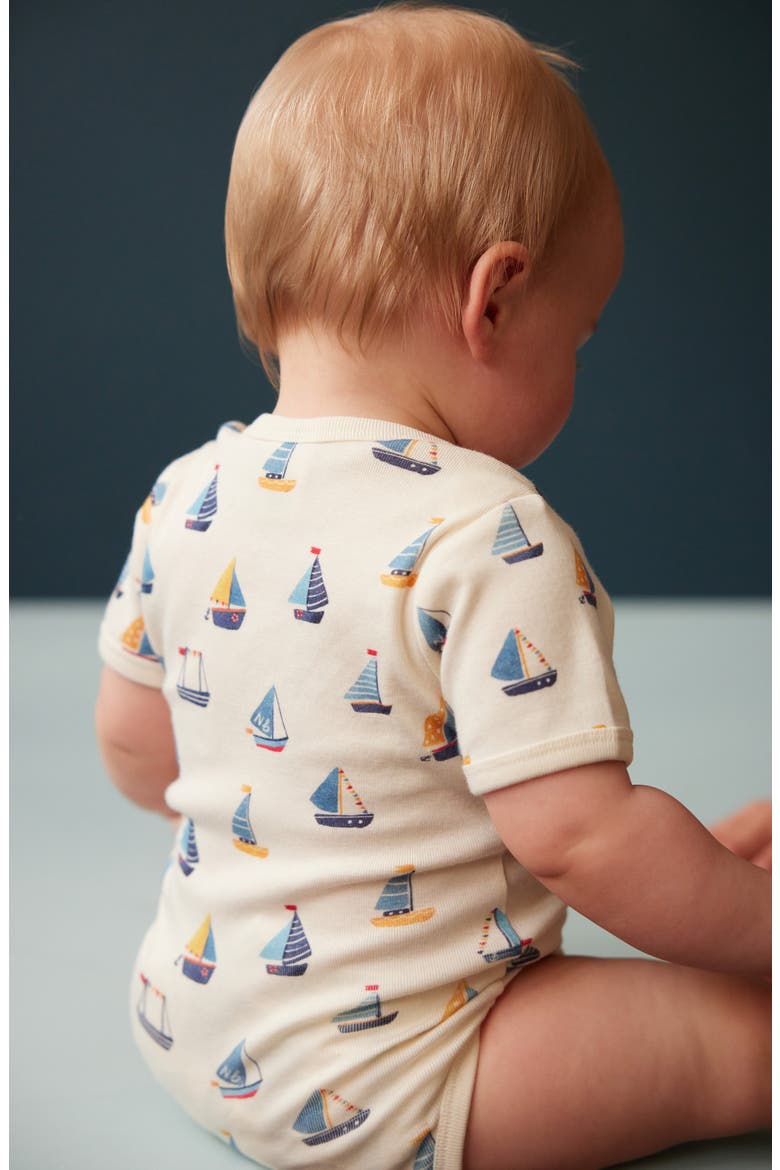 Short Sleeve Bodysuit, Alternate, color, REGATTA PRINT