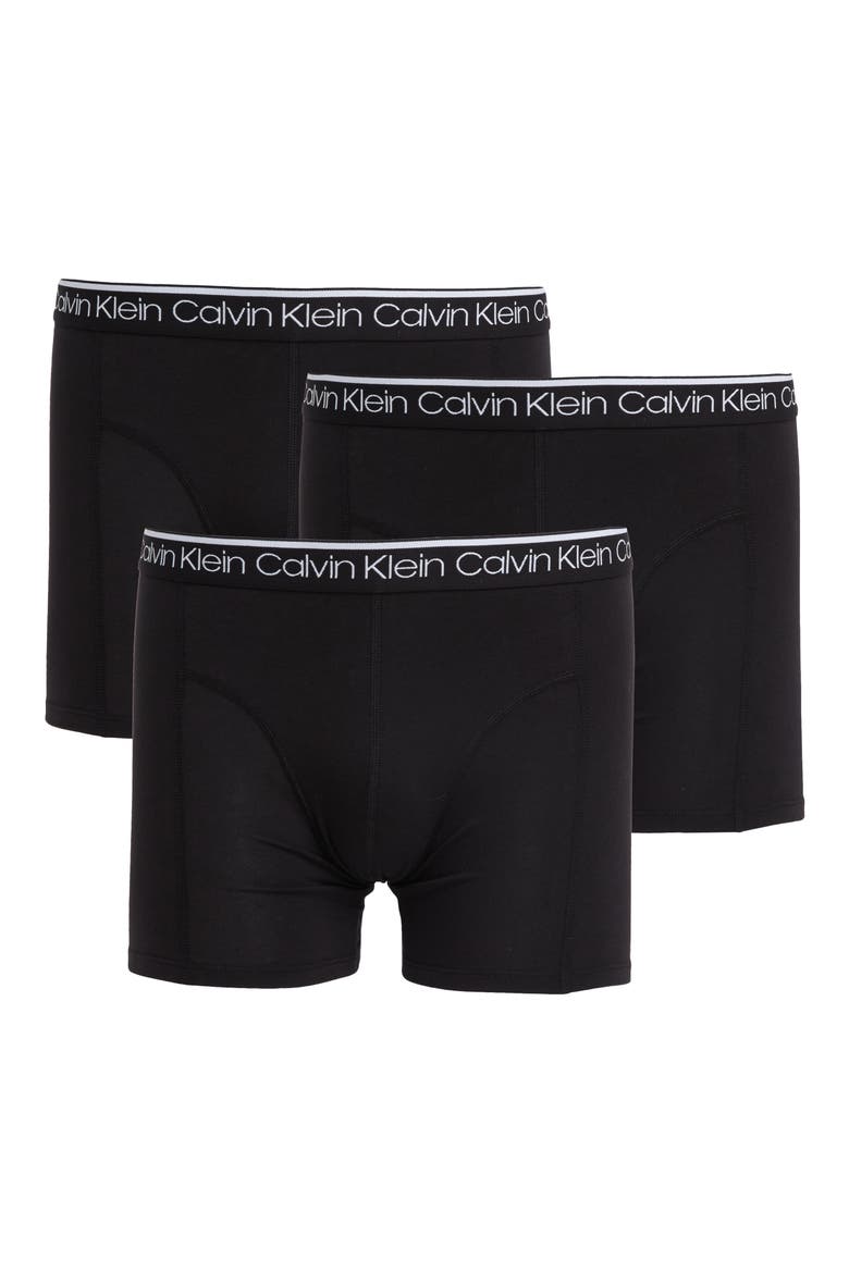 3-Pack Stretch Cotton Boxer Briefs, Main, color, UB1 BLACK