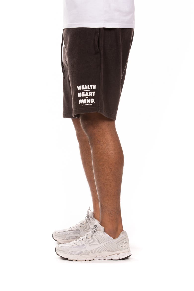 BB Helmet Cotton Fleece Sweat Shorts, Alternate, color, BLACK