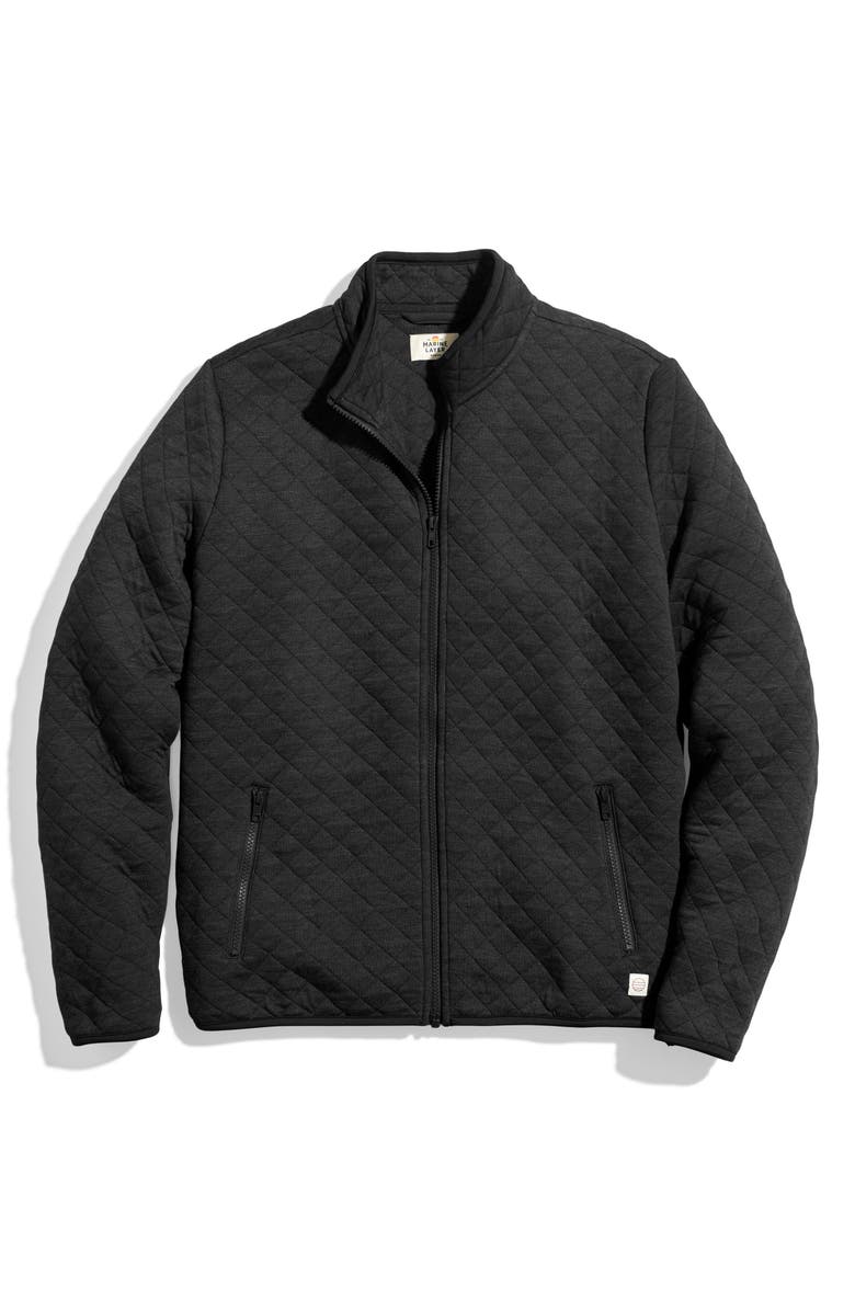 Marine Layer Corbet Quilted Knit Jacket, Alternate, color, 