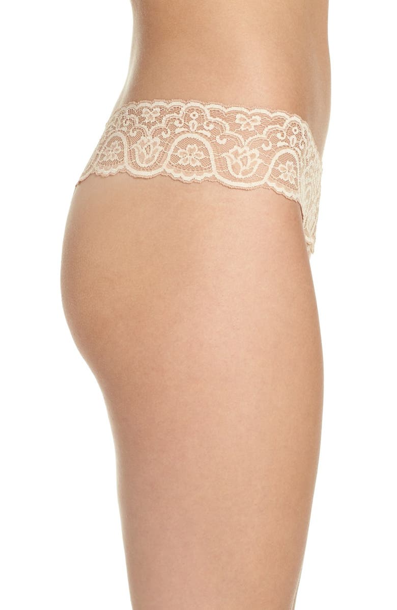 Commando 'Tulip' Lace Thong, Alternate, color, Ivory