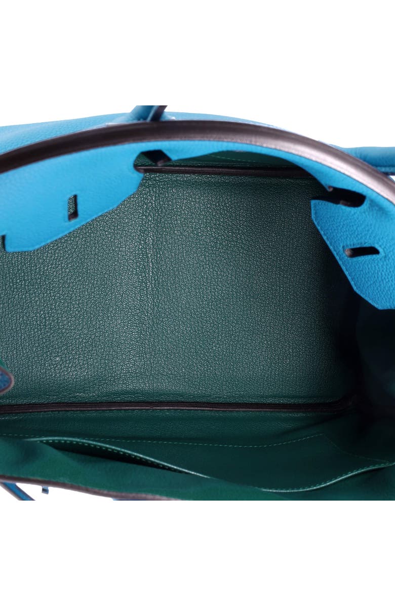 Pre-Owned Hermes Birkin Handbag Verso Togo with Palladium Hardware 30, Alternate, color, Bleu Zanzibar/Malachite