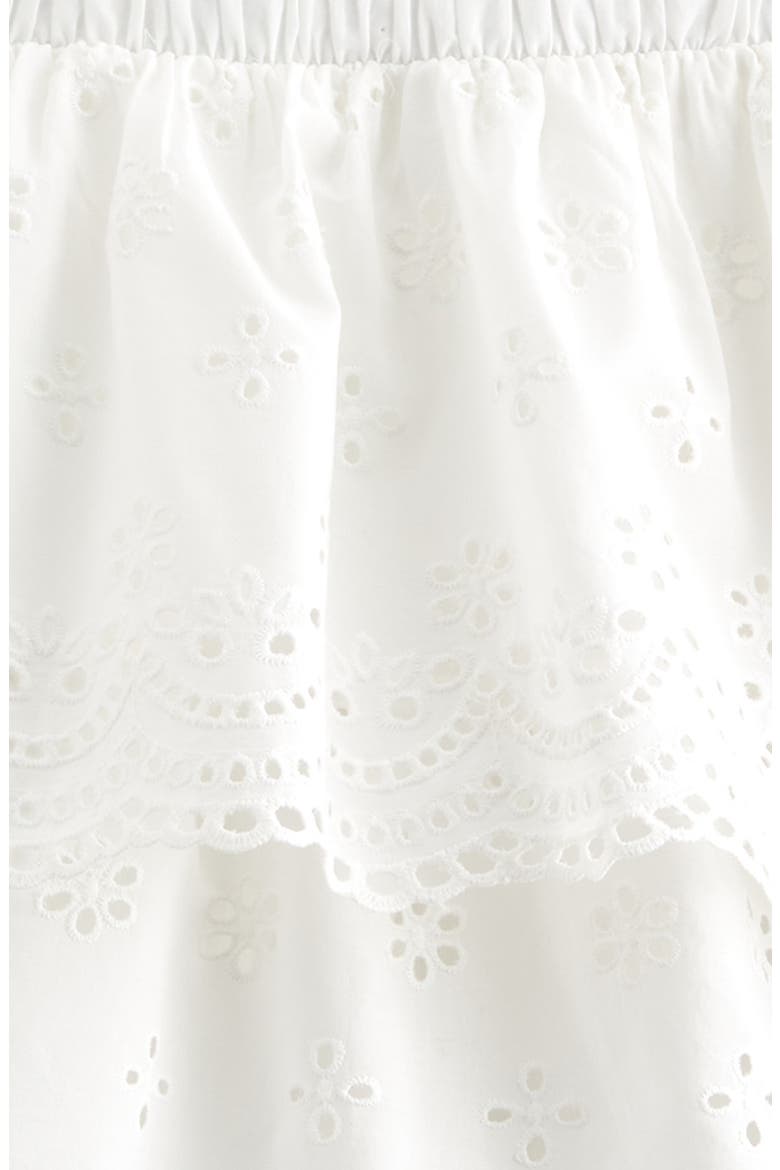 Kids' Eyelet Tiered Skort, Alternate, color, WHITE