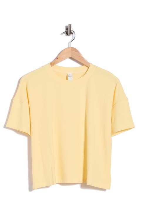 Heavenly Ribbed Deluxe Boxy Crop T-Shirt