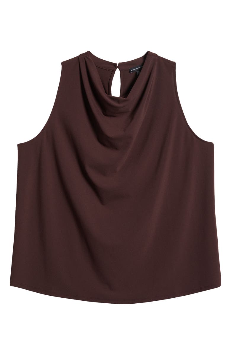 Universal Standard Cowl Neck Crepe Tank, Alternate, color, Brulee