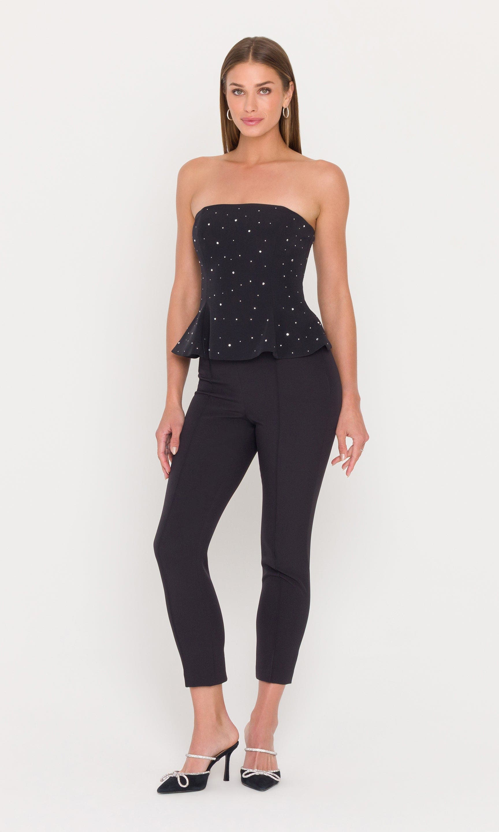 Beverly Crystal Crepe Bustier