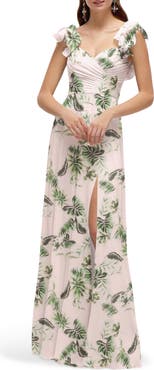 After Six Ruffle Strap Gown