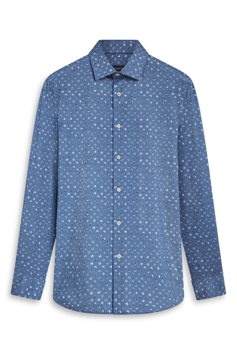 James OoohCotton® Dot Print Button-Up Shirt, Alternate, color, CLASSIC-BLUE