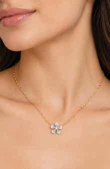 Blue Flower Pendant Necklace