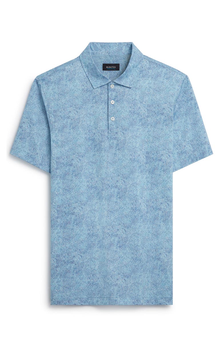Bugatchi OoohCotton<sup>®</sup> Abstract Print Stretch Cotton Polo, Alternate, color, Aqua