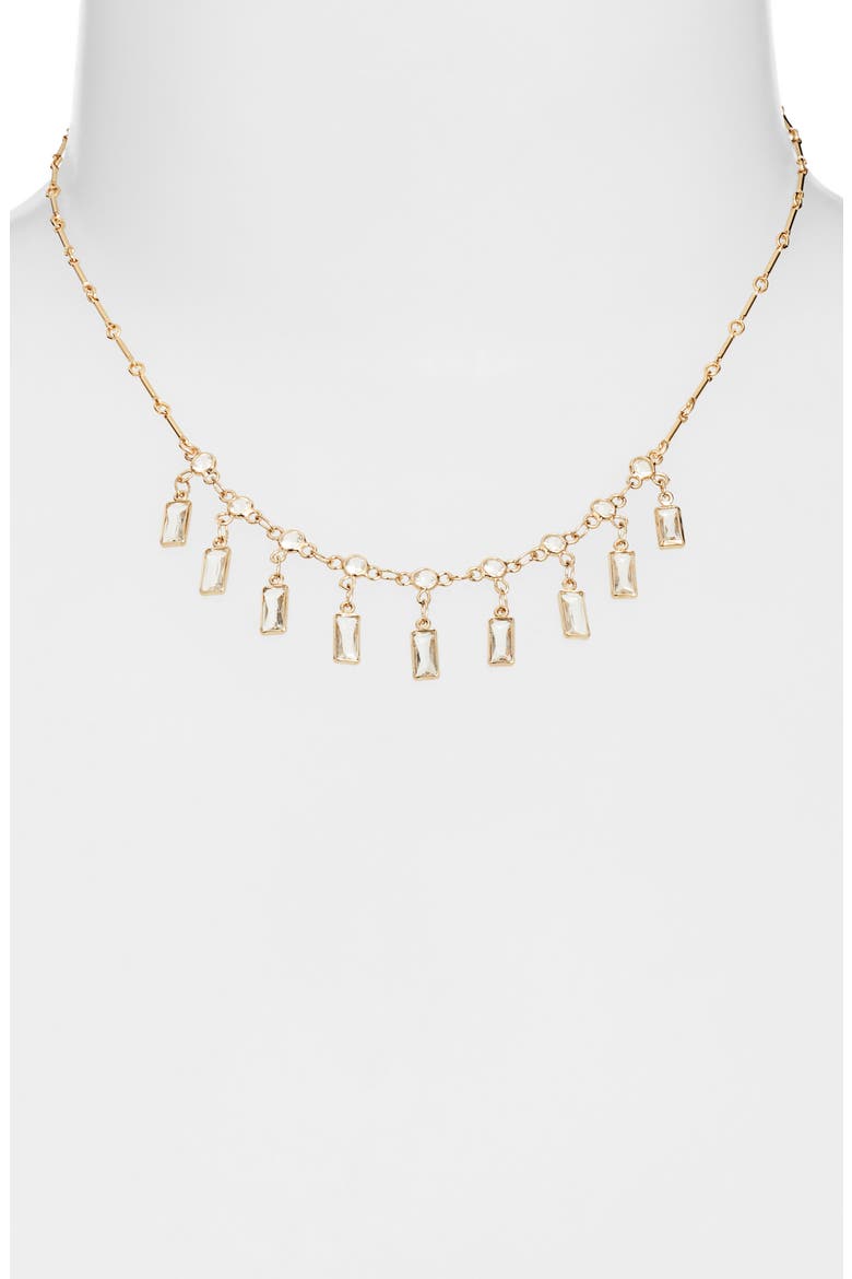 Daphne Cubic Zirconia Necklace, Alternate, color, GOLD