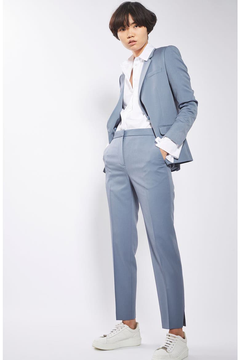 Double Breasted Suit Jacket, Alternate, color, LIGHT BLUE