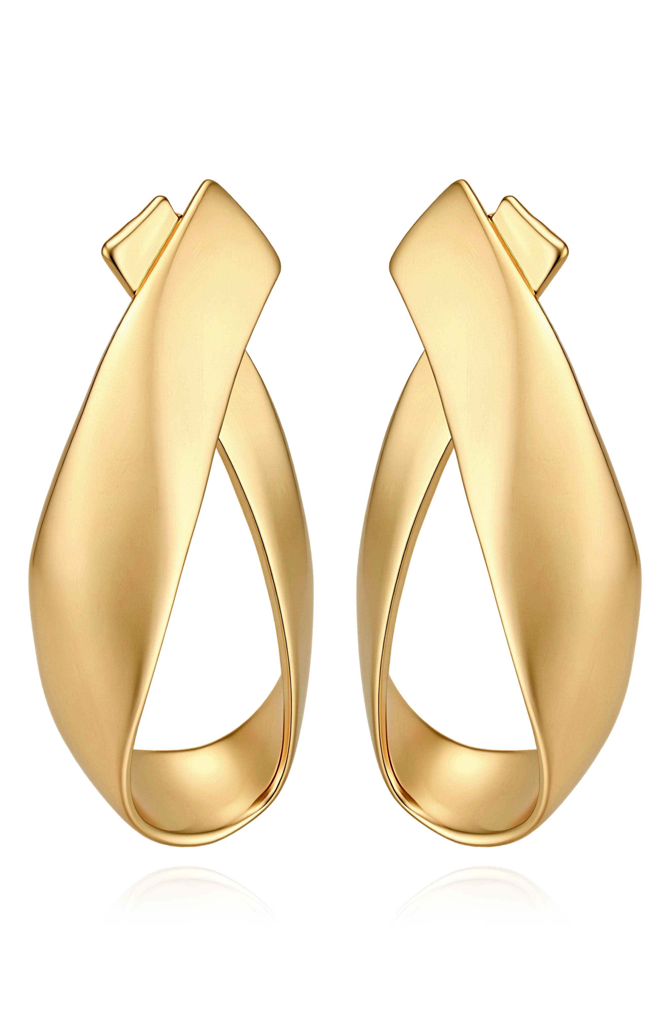 Twisted Goldtone Hoop Earrings
