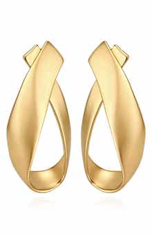 Twisted Goldtone Hoop Earrings