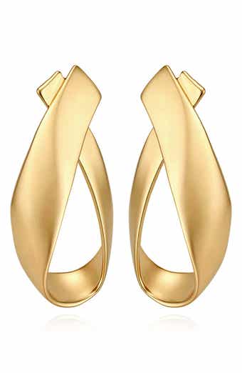 Twisted Goldtone Hoop Earrings