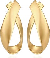 Vince Camuto Twisted Goldtone Hoop Earrings