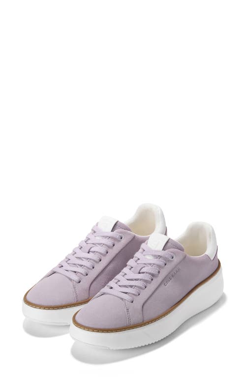 Shop Cole Haan Grandpro Topspin Sneaker In Thistle Suede/white