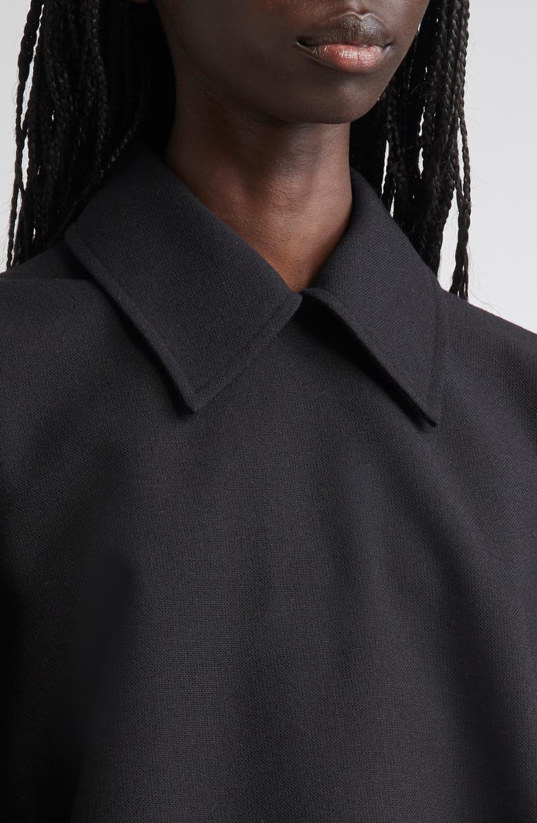 Jil Sander Wool Long Sleeve Top, Alternate, color, Black