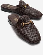 Forever & Always Shoes Senia Leather Woven Mule