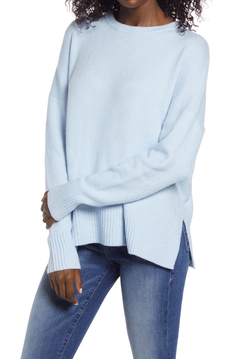 Crewneck Pullover, Main, color, BLUE SKYWAY