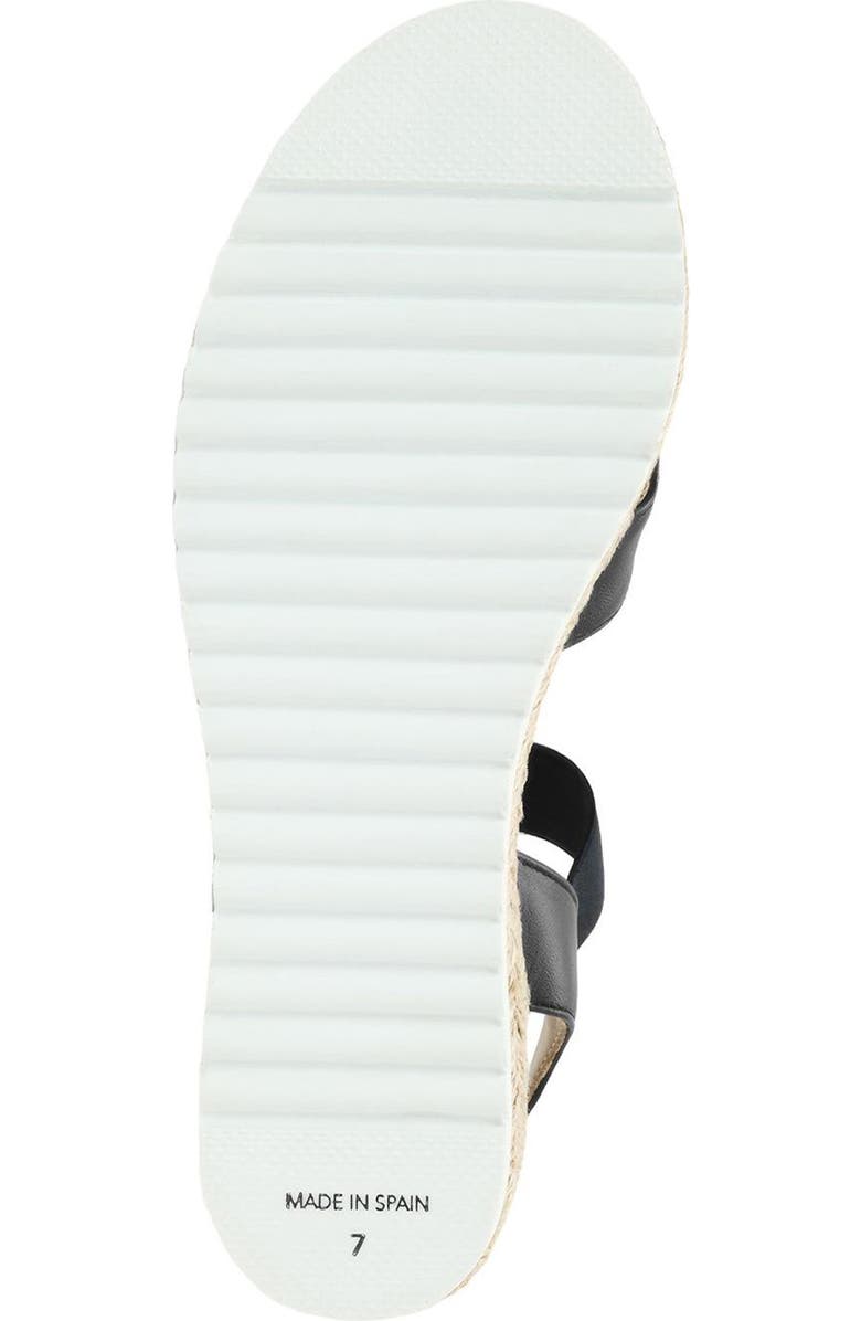 Aquatalia Almeria Weatherproof Slingback Espadrille Platform Wedge Sandal, Alternate, color, Black Leather